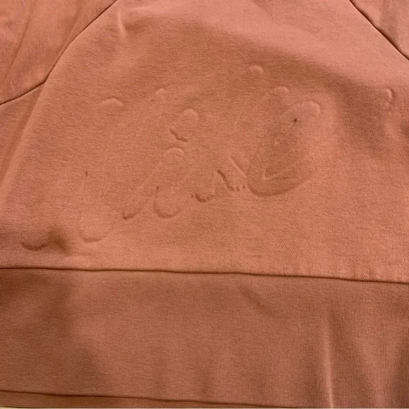 Nike Dri Fit Women’s Logo Crop Fleece Sweatshirt Burnt Orange Size Med Athletic - Picture 4 of 11